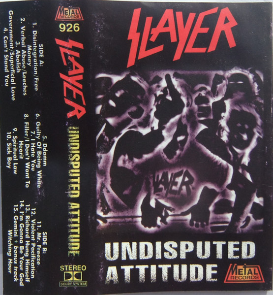 Slayer – Undisputed Attitude (1996, Cassette) - Discogs