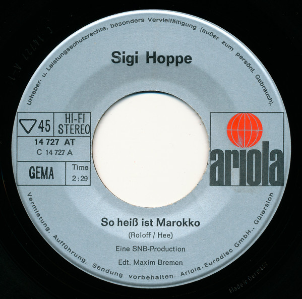 descargar álbum Sigi Hoppe - So Heiß Ist Marokko