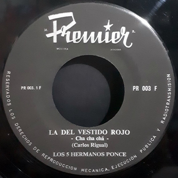 Los 5 Hermanos Ponce – La Del Vestido Rojo (1962, Vinyl) - Discogs