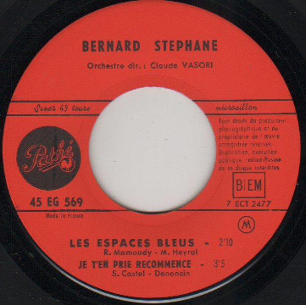 ladda ner album Bernard Stéphane - Les Espaces Bleus
