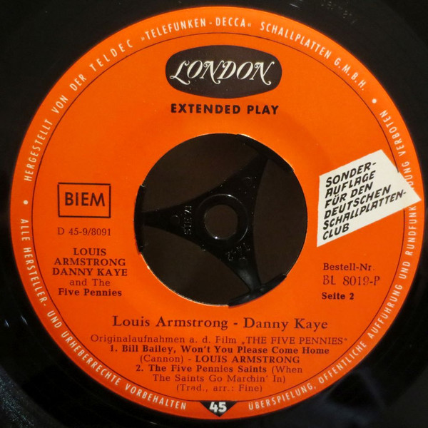 descargar álbum Louis Armstrong, Danny Kaye - The Five Pennies Battle Hymn Of The Republic Bill Bailey Wont you Please Come Home The Five Pennies Saints