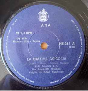 tierra crimen sensibilidad Enrique Y Ana – La Gallina Co-Co-Ua / Las Canciones De Los Peques (1978,  Vinyl) - Discogs
