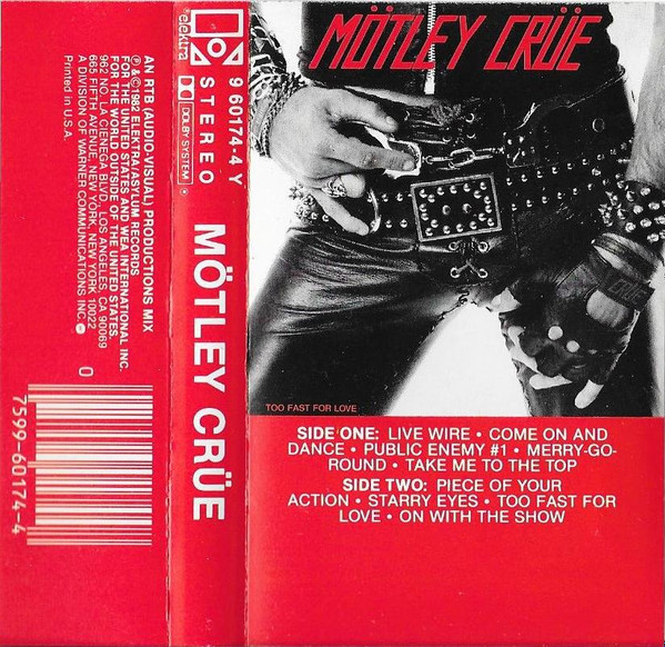 Mötley Crüe – Too Fast For Love (1982, Cassette) - Discogs
