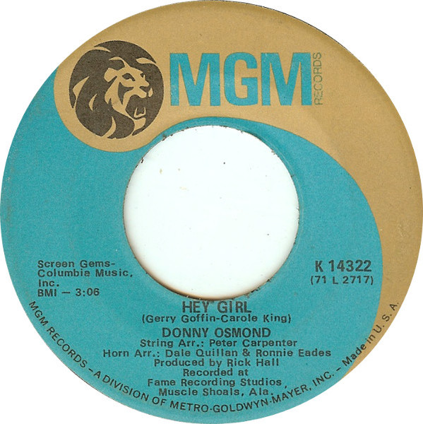 Donny Osmond – Hey Girl (1971, Vinyl) - Discogs