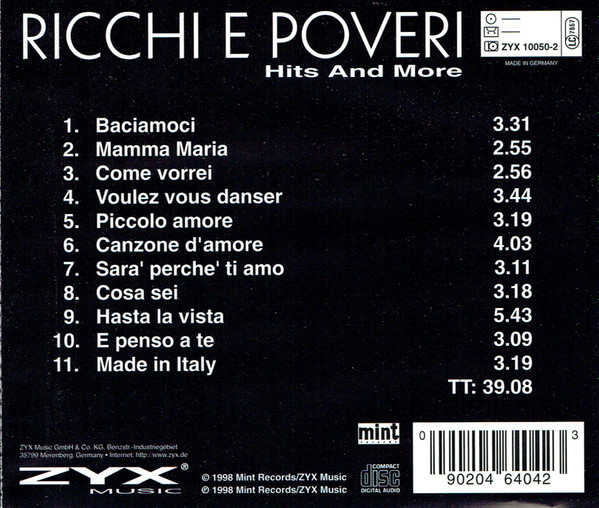 Album herunterladen Ricchi E Poveri - Hits And More