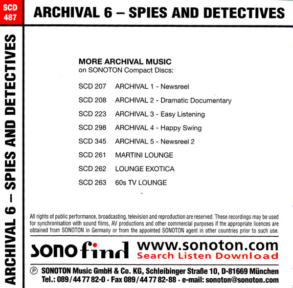 lataa albumi Gerhard Narholz, The Gerhard Narholz FilmOrchestra, Gerhard Trede, The Gerhard Trede FilmOrchestra - Archival 6 Spies and Detectives