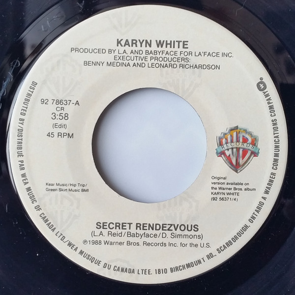 Karyn White – Secret Rendezvous (1988, Vinyl) - Discogs