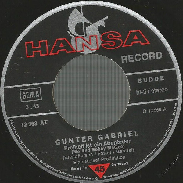 baixar álbum Gunter Gabriel - Freiheit Ist Ein Abenteuer Me And Bobby McGee
