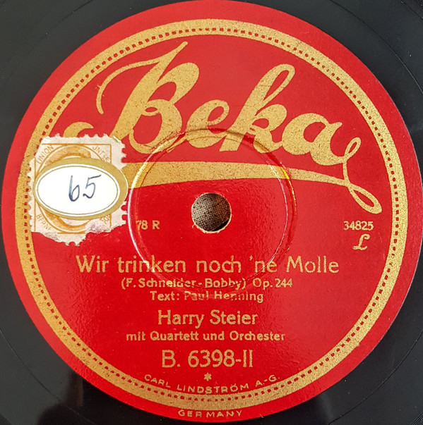 ladda ner album Harry Steier Mit Quartett Und Orchester - Wir Sehen Alles Doppelt Wir Trinken Noch Ne Molle