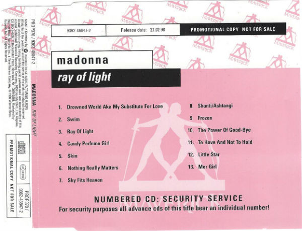 Ray of light (cd 13 tracks) by Madonna, CD with vinyl59 - Ref:117364942