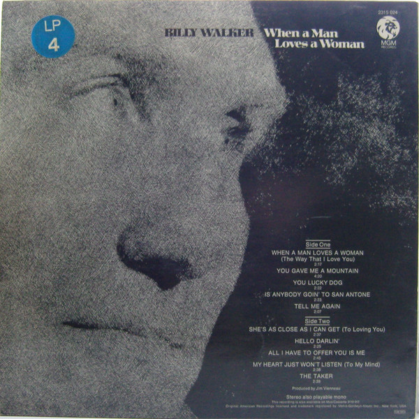 lataa albumi Billy Walker - When A Man Loves A Woman
