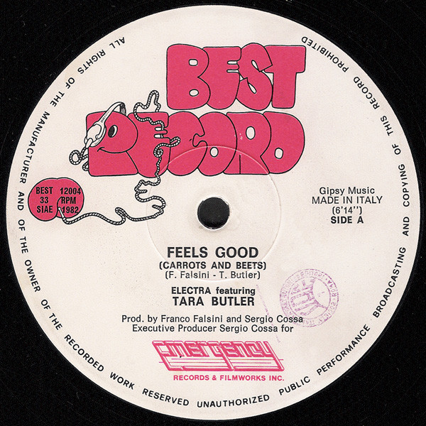 Electra Featuring Tara Butler – Feels Good (1982, Vinyl) - Discogs