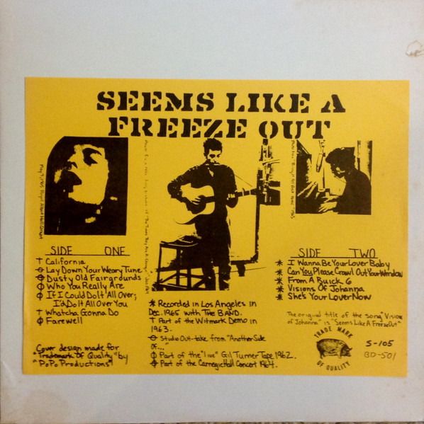 Bob Dylan – Seems Like A Freeze Out (Vinyl) - Discogs