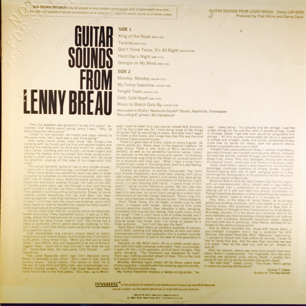 last ned album Lenny Breau - Guitar Sounds From Lenny Breau