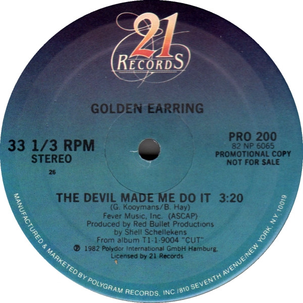 Golden Earring - The Devil Made Me Do It | Releases | Discogs