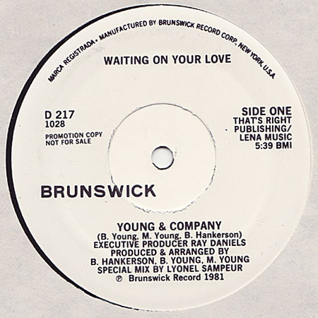 Young & Company – Waiting On Your Love (1981, Vinyl) - Discogs