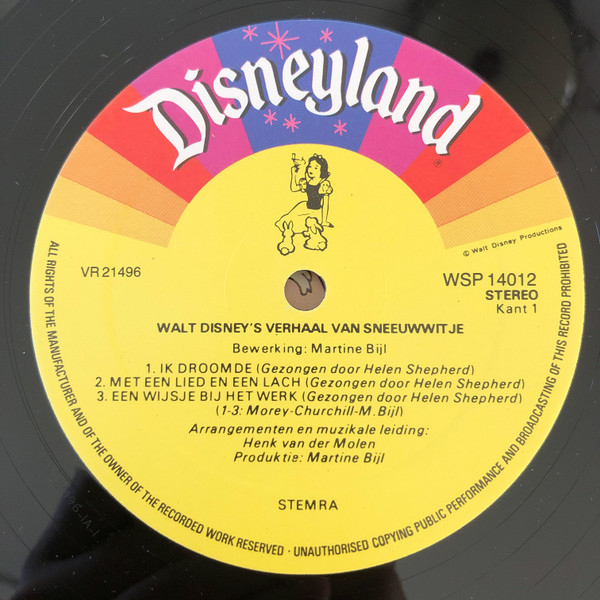 télécharger l'album Download Walt Disney - Walt Disneys Verhaal Van Sneeuwwitje album