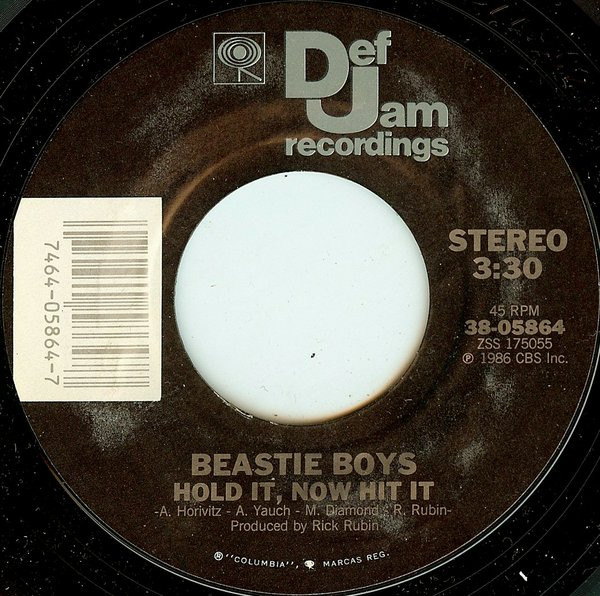 Beastie Boys – Hold It, Now Hit It (1986, Pitman Pressing, Vinyl 
