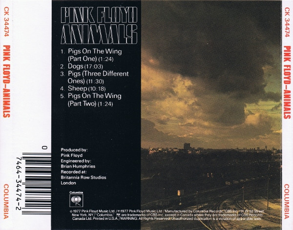 Pink Floyd – Animals (1986, 1st Press, CD) - Discogs