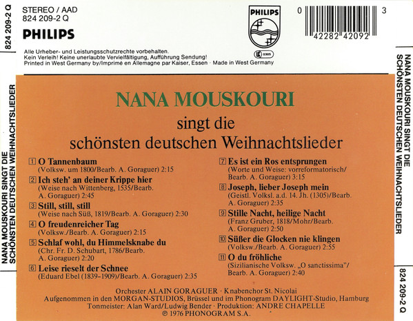 baixar álbum Nana Mouskouri - Nana Mouskouri Singt Die Schönsten Deutschen Weihnachtslieder