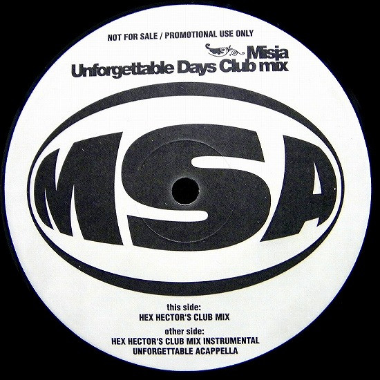 Misia – Unforgettable Days (Hex Hector's Club Mix) (1999, Vinyl 