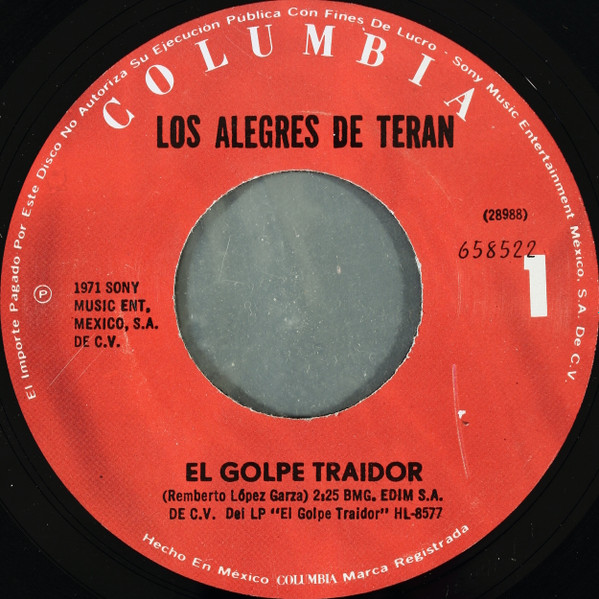 Los Alegres De Teran – El Golpe Traidor (Vinyl) - Discogs