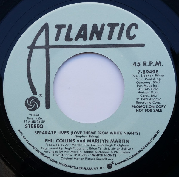 Phil Collins And Marilyn Martin – Separate Lives (Love Theme From