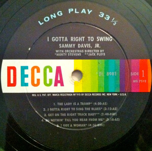 lataa albumi Sammy Davis Jr - I Gotta Right To Swing