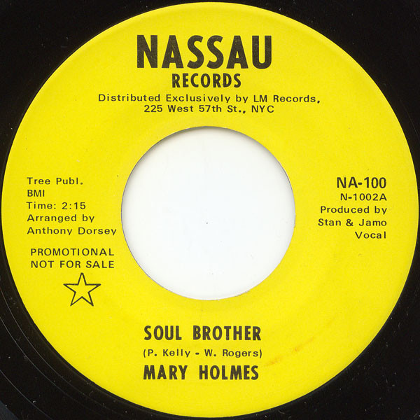 Mary Holmes – Soul Brother (1970, Vinyl) - Discogs