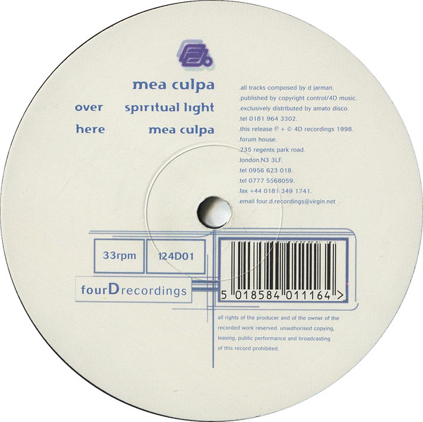 Mea Culpa – Spiritual Light / Mea Culpa (1998, Vinyl) - Discogs