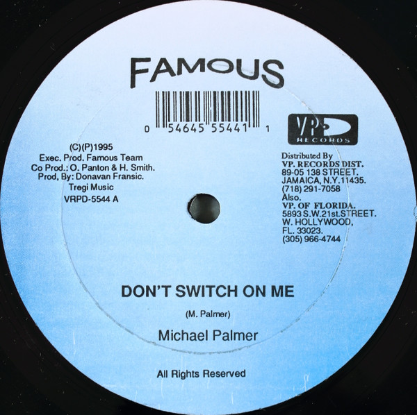 Michael Palmer / Najo – Don't Switch On Me / Nasty (1995, Vinyl 