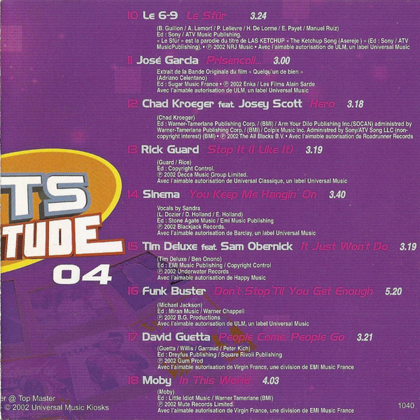 lataa albumi Various - Hits Attitude 04