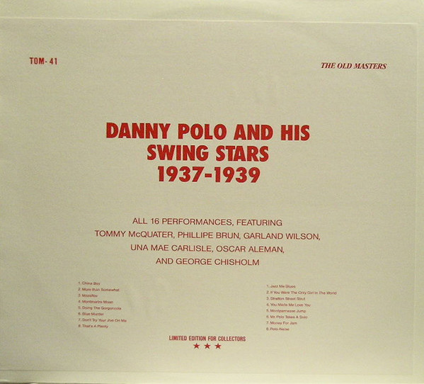 last ned album Danny Polo And His Swing Stars - 1937 1939