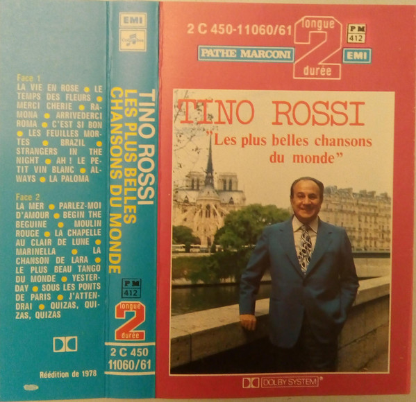 Les plus belles chansons de france de Tino Rossi, 33T x 2 chez musicolor -  Ref:119294806