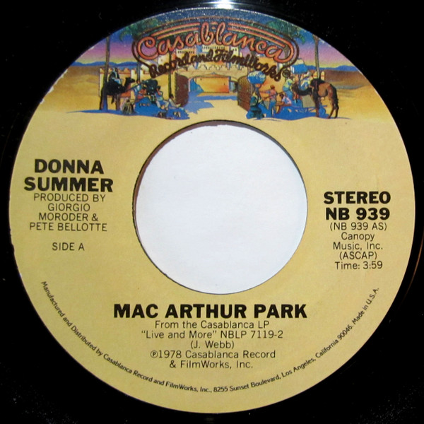 Donna Summer – MacArthur Park (1978, Vinyl) - Discogs