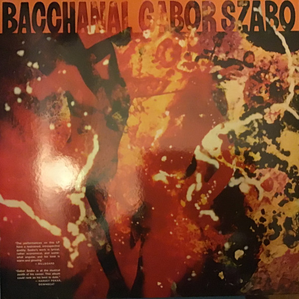 数量限定】 US 1970年再発LP Gabor Szabo Bacchanal 状態良好 洋楽 