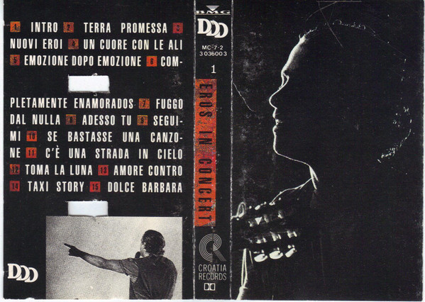 Eros Ramazzotti – Eros In Concert (1992, Cassette) - Discogs