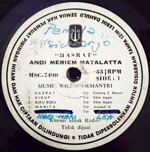 Andi Meriem Matalatta – Hasrat (1985, Vinyl) - Discogs