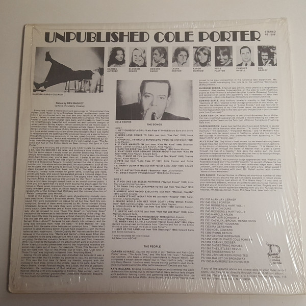 baixar álbum Ben Bagley - Unpublished Cole Porter