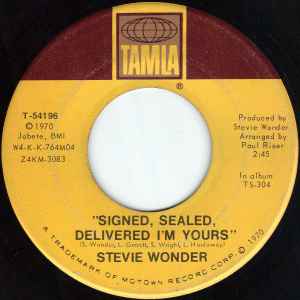 Stevie Wonder - Signed, Sealed, Delivered I'm Yours / I'm More Than Happy album cover
