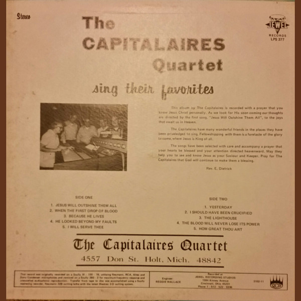 baixar álbum The Capitalaires Quartet - Sing Their Favorites