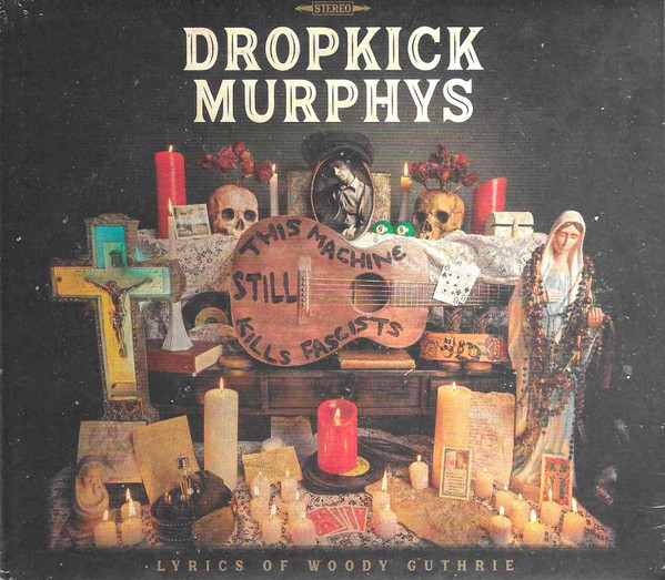 1996 Dropkick Murphys - skull with blades behind - Depop