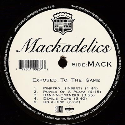 Mackadelics – Exposed To The Game (1996, Vinyl) - Discogs