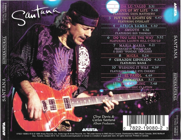 Santana - Supernatural | Arista (07822-19080-2) - 2