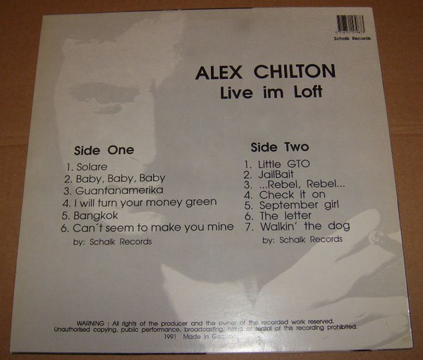 descargar álbum Alex Chilton - Live Im Loft