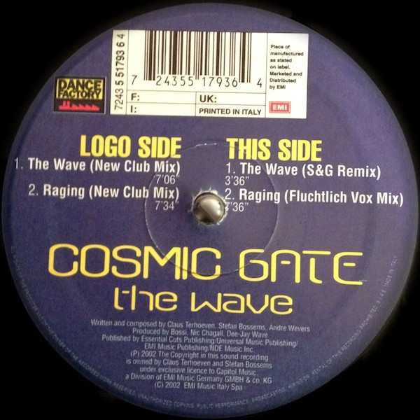 Cosmic Gate – The Wave (2002, Vinyl) - Discogs