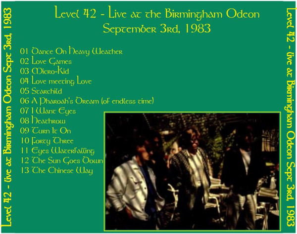 télécharger l'album Level 42 - Live At The Birmingham Odeon September 3rd 1983