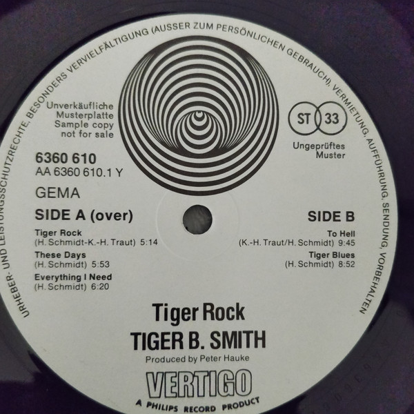 Tiger B. Smith – Tiger Rock (1972, Vinyl) - Discogs