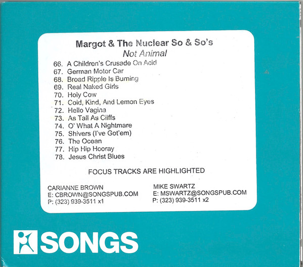 Margot & The Nuclear So And So's – Not Animal (2008, Vinyl) - Discogs