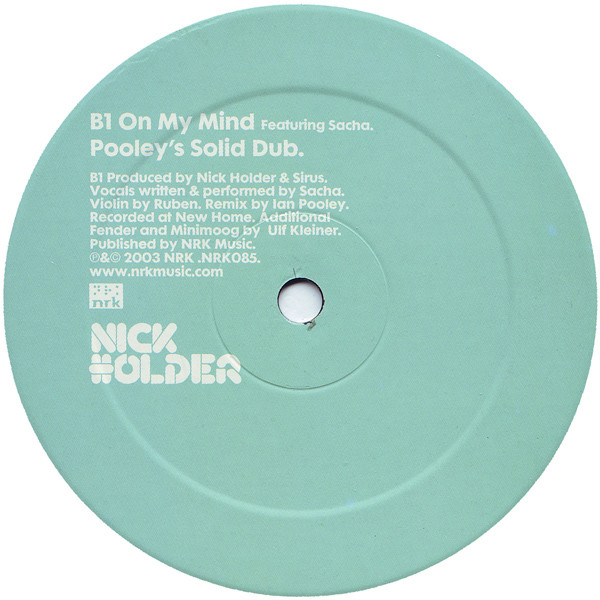 télécharger l'album Nick Holder - On My Mind Ian Pooley Mixes